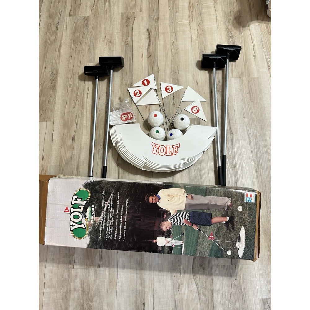 Vintage 1992 YOLF Yard Golf Game - Complete Set with Box & Instructions